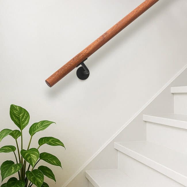 Mahonie houten trapleuning | Rond (38 mm)