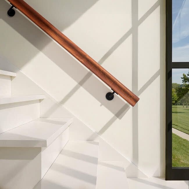 Mahonie houten trapleuning | Sleutelgat (44x75 mm)