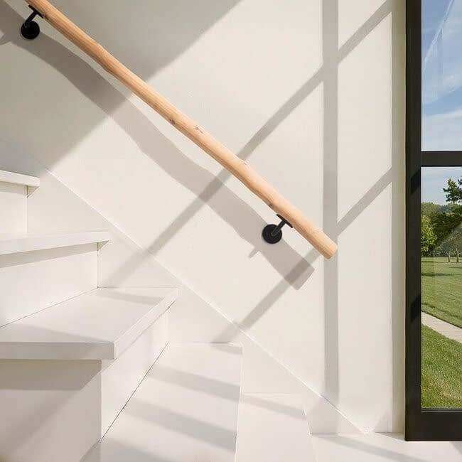 Houten boomstam trapleuning - Naturel