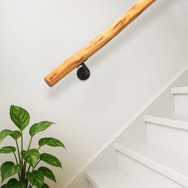 Houten boomstam trapleuning - Oak