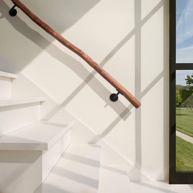 Houten boomstam trapleuning - Mahogany