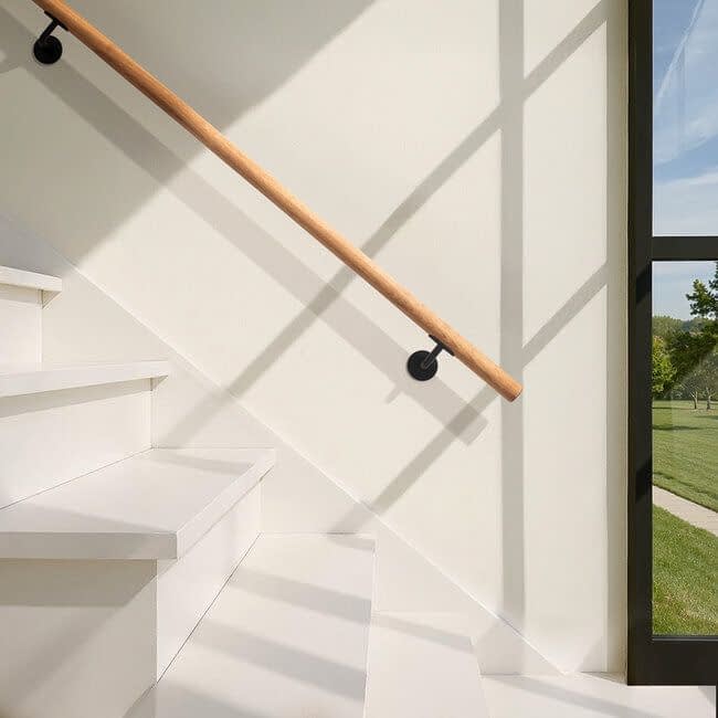 Eiken houten trapleuning | Rond (38 mm)