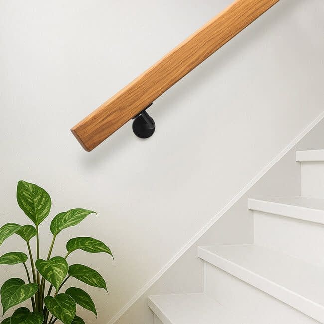 Eiken houten trapleuning | Rechthoekig (38x67 mm)