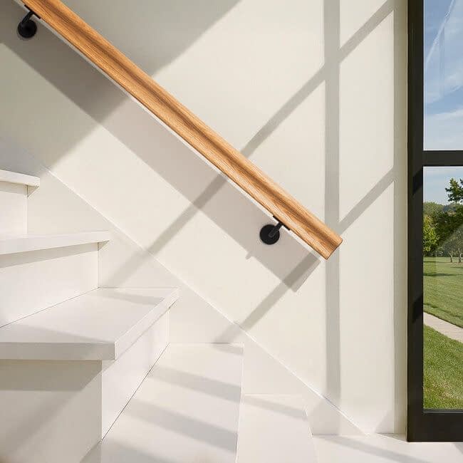 Eiken houten trapleuning | Sleutelgat (44x75 mm)