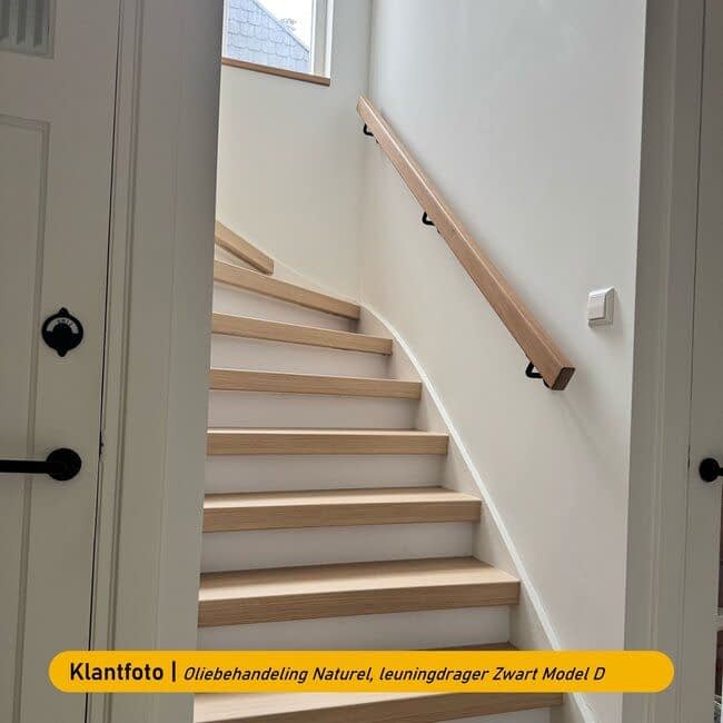 Eiken houten trapleuning | Rechthoekig (38x67 mm)