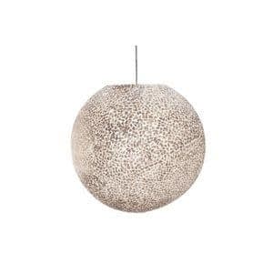 Villaflor Hanglamp Wangi White Ball Ø 40cm 1x E27 Fitting - Capiz Schelpenlamp