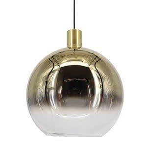Artdelight Hanglamp Rosario Glas Goud & Helder 40cm