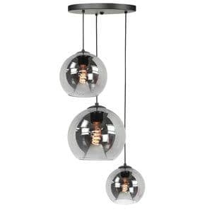 Highlight Hanglamp Fantasy Globe Smoke Glas 3Lichts 160cm