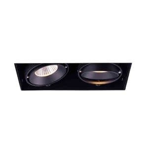 Inbouwspot Zwart Trimless GU10 Incl. Stucrand