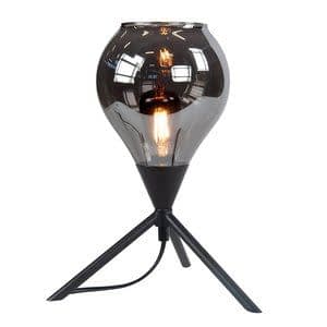 Highlight Tafellamp Cambio Black & Smoke 22cm Ø