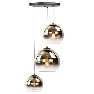 Highlight Hanglamp Fantasy Globe Gold  3Lichts 160cm