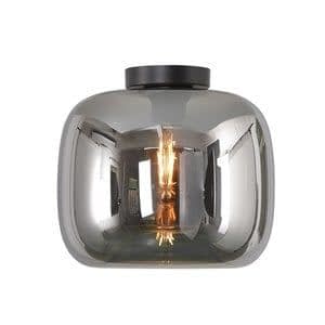 Artdelight Plafondlamp Preston Smoke Glas 28cm