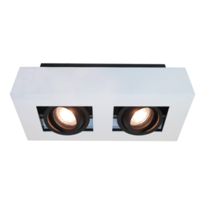 Spot Bosco Wit Zwart 2 Lichts  GU10