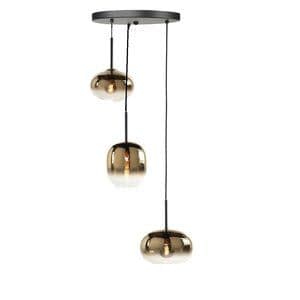 Highlight Hanglamp Bellini Zwart Gold 45cm 3 Lichts