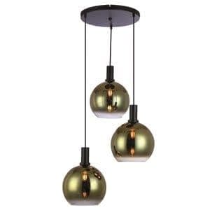 Freelight Gradiente - Hanglamp - 3 x 25cm - Goud - Zwart Rond