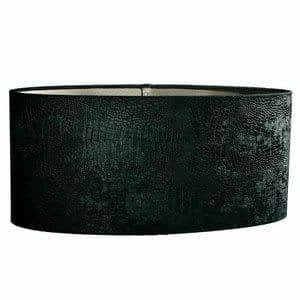 Het Kappenatelier Lampenkap Ovaal Croco Velvet  Black 45cm