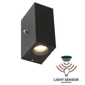 Buitenlamp Logan Zwart incl. Light Sensor