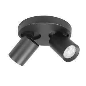 Highlight Spot Oliver Mat Zwart 2 lichts GU10 Ø 17cm