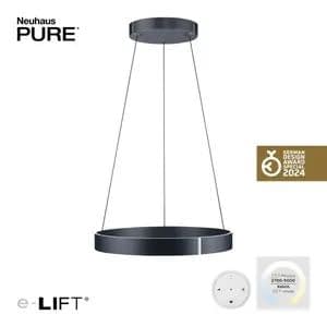 Paul Neuhaus Hanglamp PURE®-E-CLIPSE e-Lift  Grey  Ø 70cm