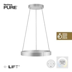 Paul Neuhaus Hanglamp PURE®-E-CLIPSE e-Lift  Aluminium  Ø 70cm
