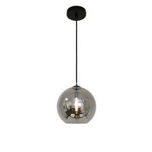 Freelight Hanglamp Visiera Zwart & Spiegel Glas 30cm