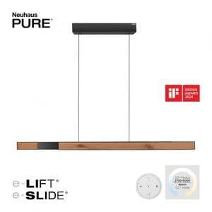 Neuhaus PURE® Hanglamp PURE MOTO-RISE e-Slide & e-Lift Black Wood