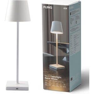 FlinQ Tafellamp Nova Led Wit Draadloos & Oplaadbaar 38cm