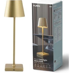 FlinQ Tafellamp Nova Led Goud Draadloos & Oplaadbaar 38cm