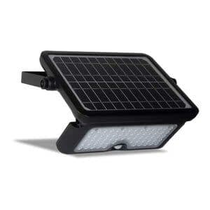 FlinQ Wandlamp Floodlight Zwart Solar Multifunctioneel incl. Sensor