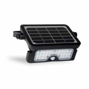 FlinQ Wandlamp Floodlight Zwart Solar Multifunctioneel incl. Sensor