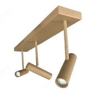 Spot Undici Beige Crème excl. Mini GU10 3-lichts Balk