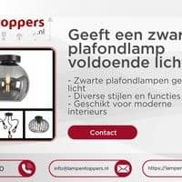 Geeft een zwarte plafondlamp voldoende licht?