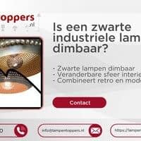 Is een zwarte industriele lamp dimbaar?