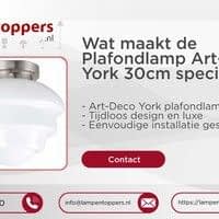 Wat maakt de Plafondlamp Art-Deco York 30cm speciaal