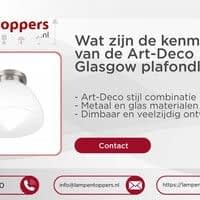 Wat zijn de kenmerken van de Art-Deco Glasgow plafondlamp