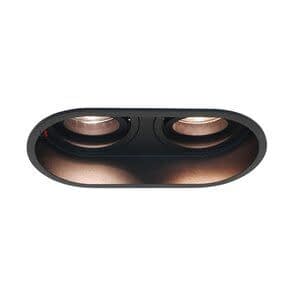 Inbouwspot Rexi Zwart GU10   Rond 2 Lichts