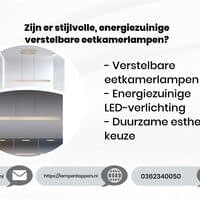 Zijn er stijlvolle, energiezuinige verstelbare eetkamerlampen?