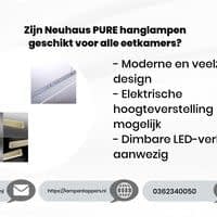 Zijn Neuhaus PURE hanglampen geschikt voor alle eetkamers?
