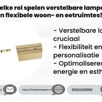 Welke rol spelen verstelbare lampen in flexibele woon- en eetruimtes?