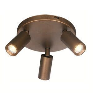 Freelight Spot Scolo Brons-Goud GU10 3-Lichts Rond