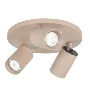 Highlight Mila Spot 3-lichts Rond Beige GU10 Richtbare Plafondspot – S7492.03