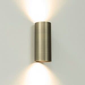 Artdelight Wandlamp Roulo 2 Antiek Brons GU10 Up & Downlight