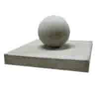 Paalmutsen vlak 24x24 cm met een bol van 12 cm