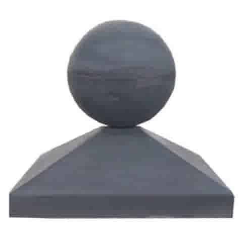 Paalmutsen 80x80 cm met een bol van 50 cm