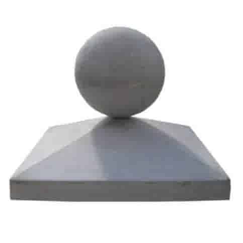 Paalmutsen 55x55 cm met een bol van 24 cm