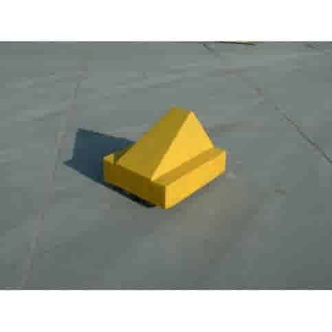 Schrikblok / schampblok 60x50x40 cm geel
