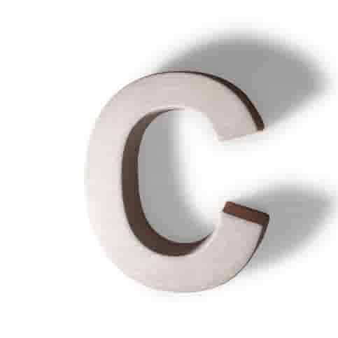 Betonnen letter C