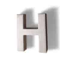 Betonnen letter H