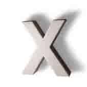 Betonnen letter X