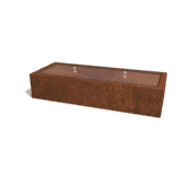 Cortenstaal watertafel 200x80x40 cm